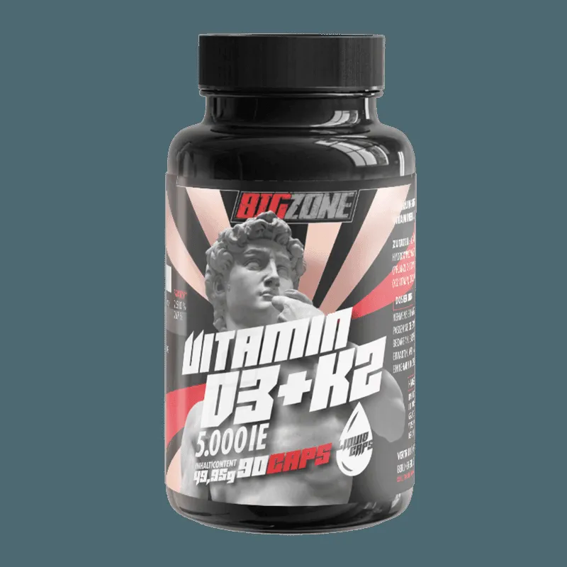 Big Zone - Vitamin D3 + K2 Liquid Caps - 90 Kapseln