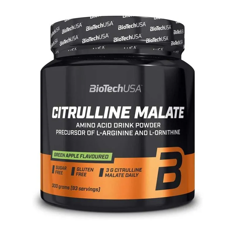 BIOTECH USA Citrulline Malate (300g) Grüner Apfel – 300 g