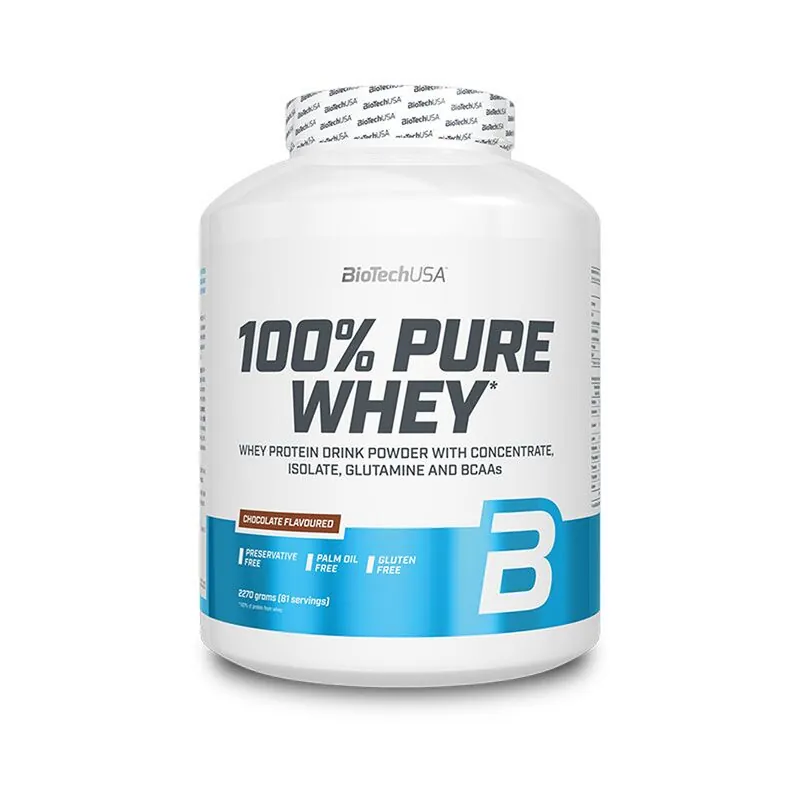 BIOTECH USA 100% Pure Whey (2270g) Schokolade – Biotech USA 100% Pure Whey 2270g