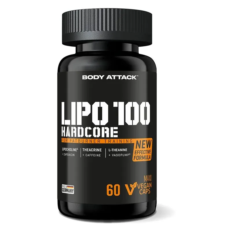 Body Attack - LIPO 100-HARDCORE - 60 Kapseln