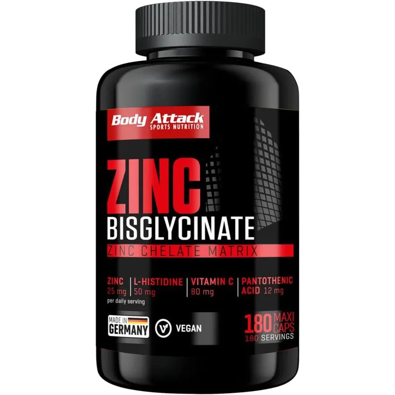 Body Attack - Zinc Bisglycinate - 180 Kapseln