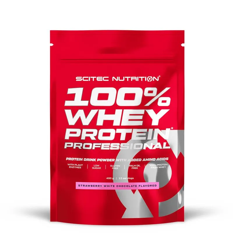 Scitec Nutrition 100% Whey Protein Professional 400g Erdbeere weiße Schokolade