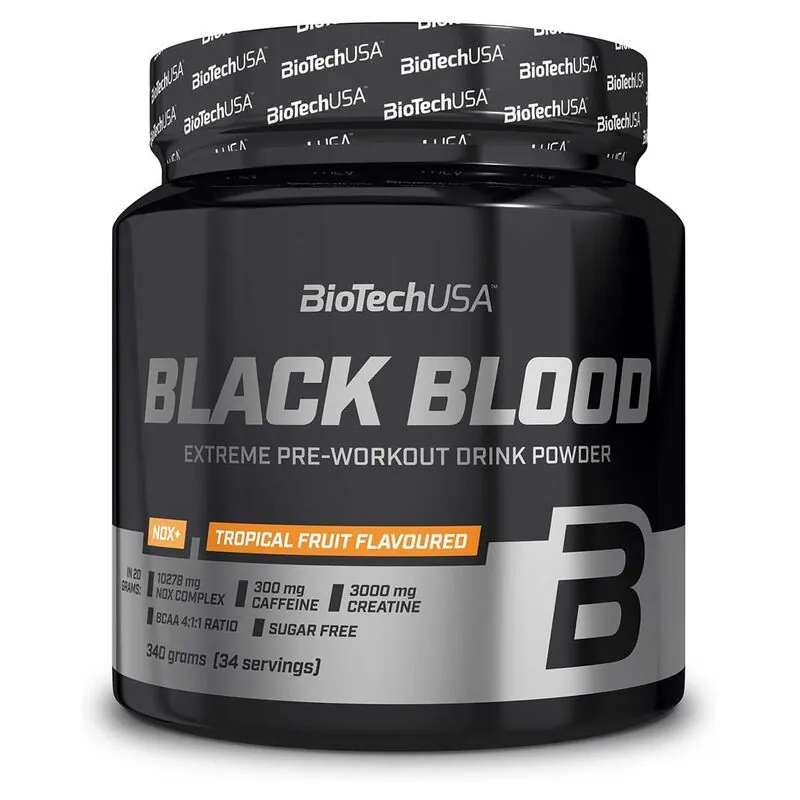 Biotech USA Black Blood NOX+ 340g Tropische Früchte