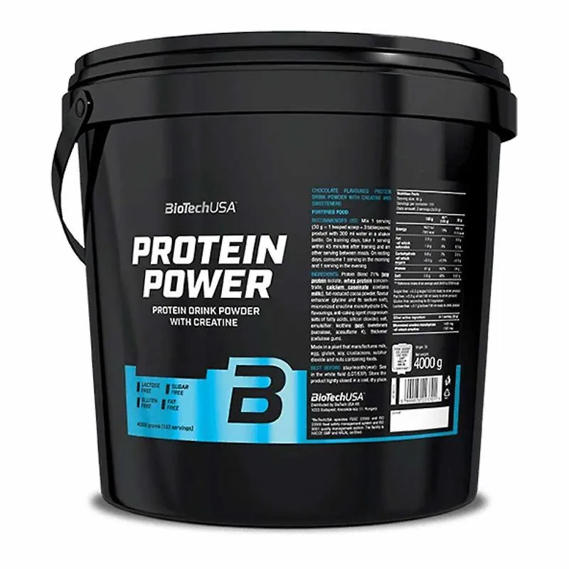 Biotech USA Protein Power 4000 g Erdbeer-Banane – Biotech USA Protein Power 4000 g Erdbeer-Banane