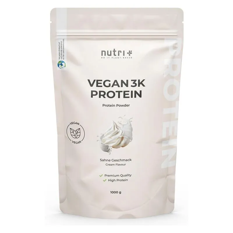 Nutri+ Vegan 3K Protein 1000g Haselnuss