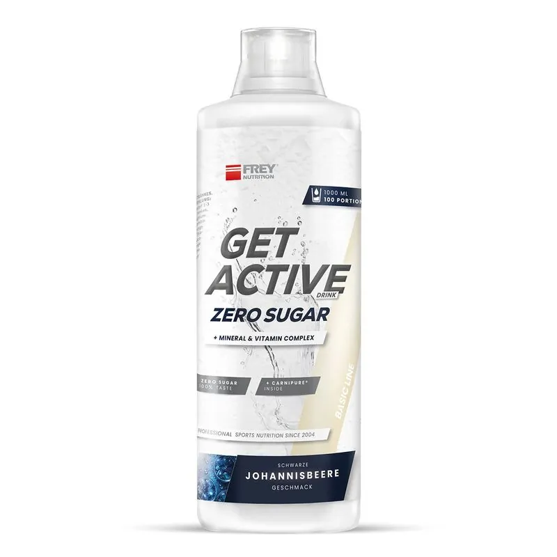 Frey Nutrition Get Active Drink 1000ml Schwarze Johannisbeere