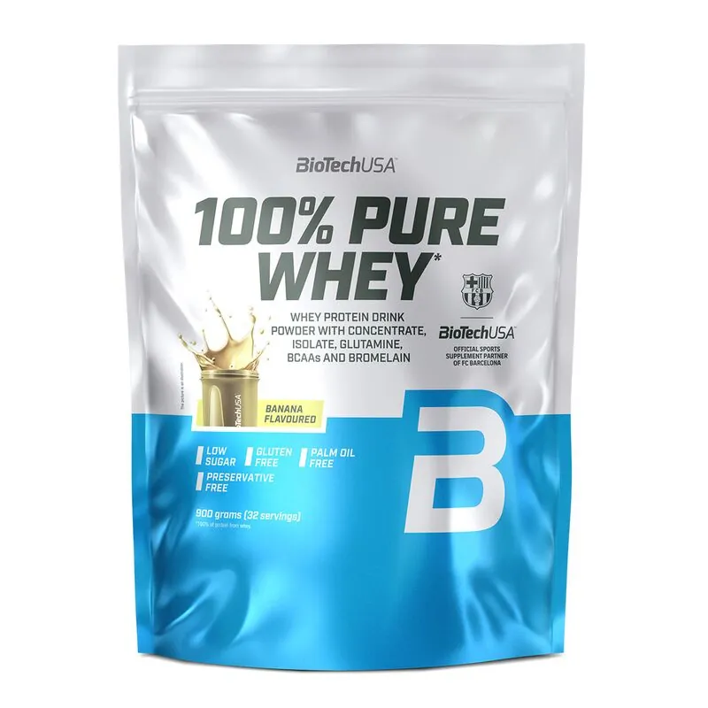 Biotech USA 100% Pure Whey 900g Banane