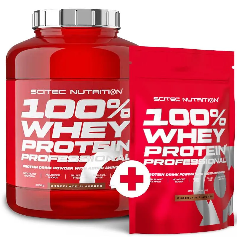 Scitec Nutrition 100% Whey Protein Professional 2350g + 500g Kokosnuss Schokolade Haselnuss – Scitec Nutrition 100% Whey Protein Professional 23