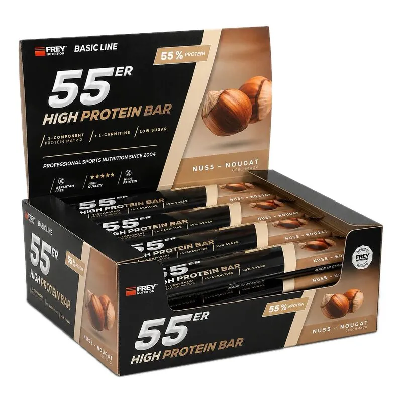 Frey Nutrition 55er Protein Bar 20x50g Nuss-Nougat
