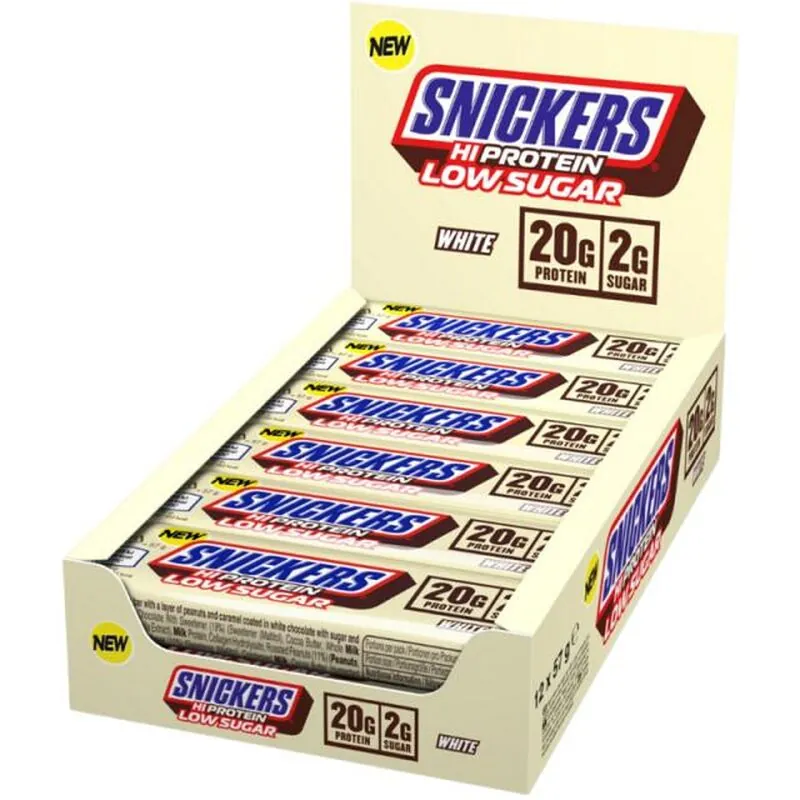 Snickers Low Sugar High Protein Bar 12x57g Weiße Schokolade
