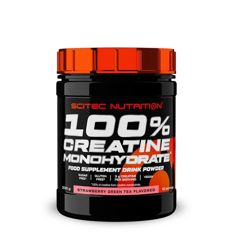 Scitec Nutrition 100% Creatin Monohydrat 300g Erdbeer-Grüner Tee