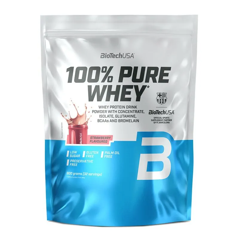 Biotech USA 100% Pure Whey 900g Erdbeere