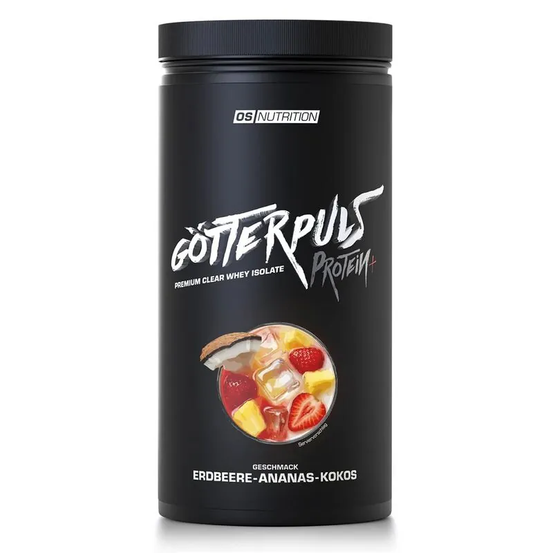 OS Nutrition Götterpuls Protein+ Premium Clear Whey Isolate 840g Erdbeere-Ananas-Kokos