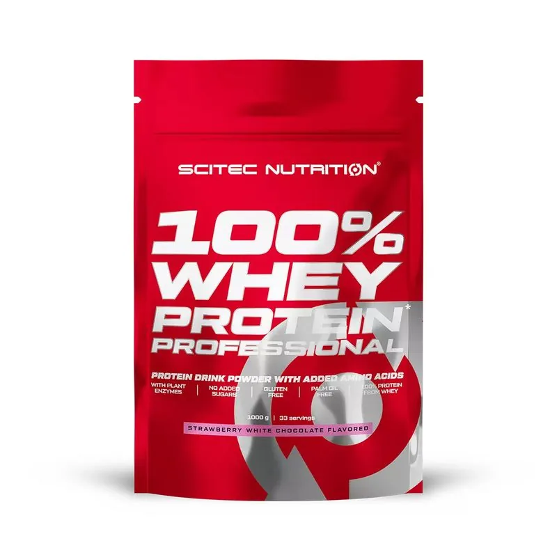 Scitec Nutrition 100% Whey Protein Professional 1000 g Erdbeere - weiße Schokolade