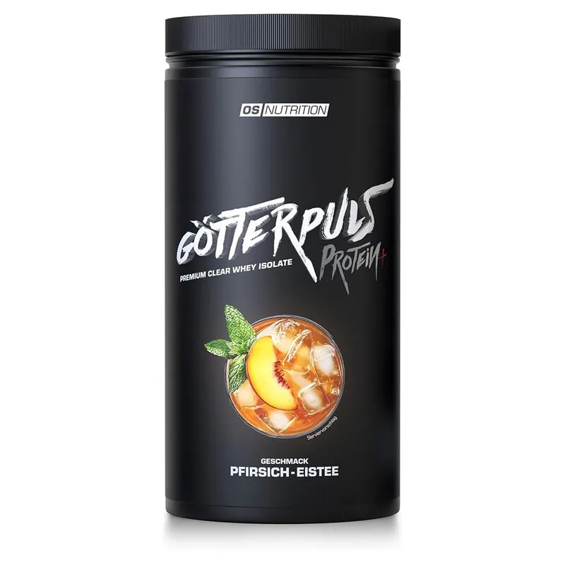 OS Nutrition Götterpuls Protein+ Premium Clear Whey Isolate 840g Pfirsich-Eistee