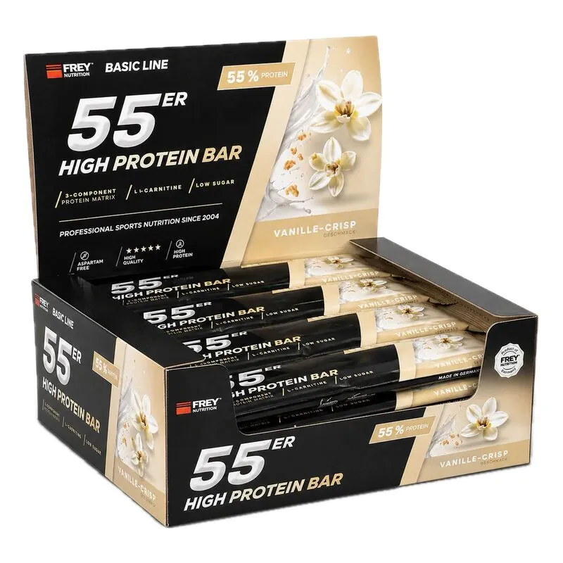 Frey Nutrition 55er Protein Bar 20x50g Vanille-Crisp