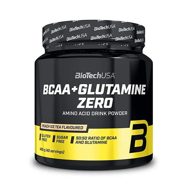 Biotech USA BCAA + Glutamin Zero 480 g Pfirisich Ice Tee