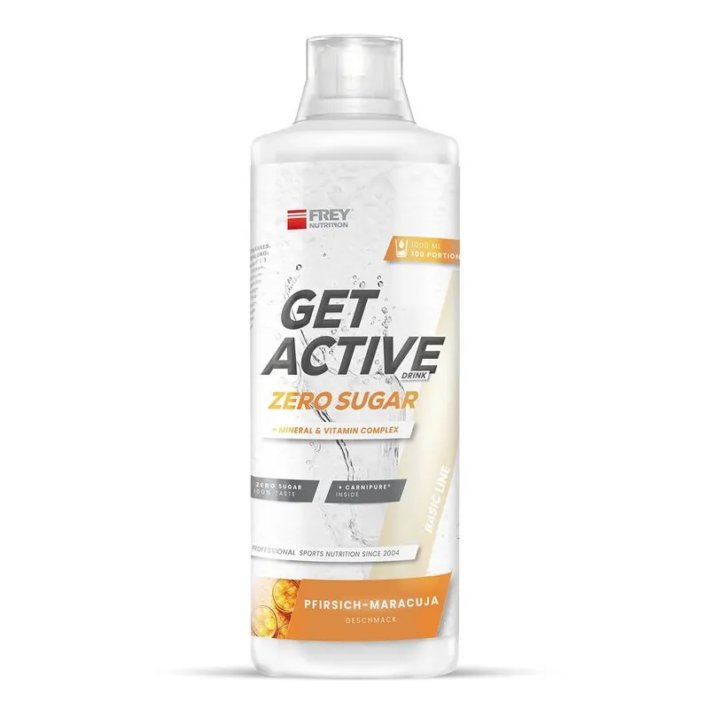 Frey Nutrition Get Active Drink 1000ml Pfirsich-Maracuja