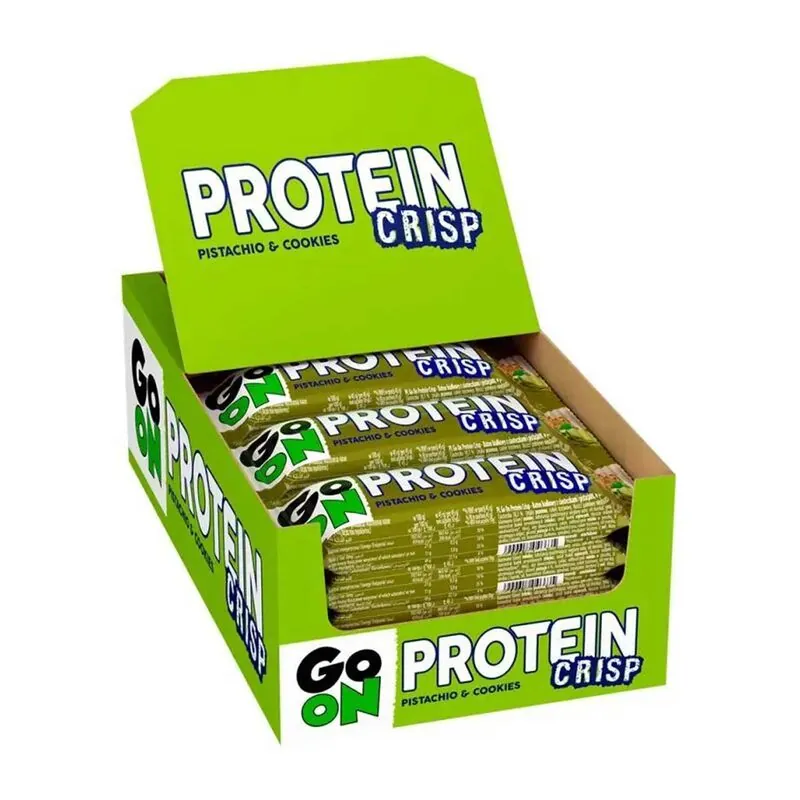 Go On Nutrition Protein Crisp Bar 24x45g Pistachio & Cookies – Go On Nutrition Protein Crisp Bar 24x45g Pistachio