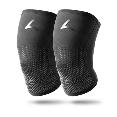 Reeva POWERLIFTING KNIE BANDAGEN REFLEKTIEREND 5 MM, Black