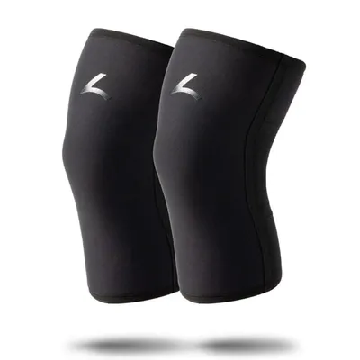 Reeva POWERLIFTING KNIE BANDAGEN 7 MM, Black