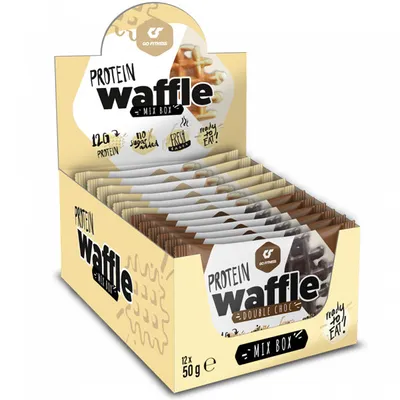 GoFitness PROTEIN WAFFLE, 12x 50 g Waffel – 600g