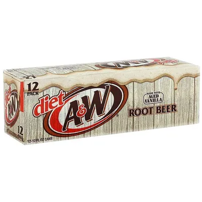 A&W DIET ROOT BEER, 12x 355 ml Dose