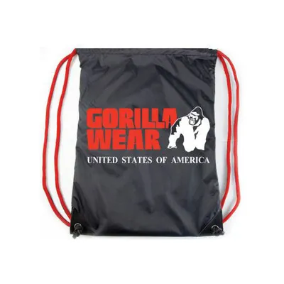 Gorilla Wear DRAWSTRING BAG, Black/Red
