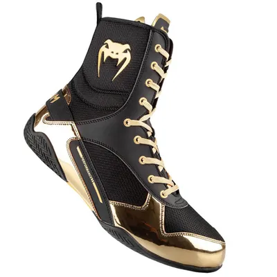 Venum ELITE BOXING SHOES Boxstiefel, Schwarz-Gold