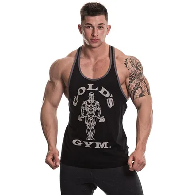Gold's Gym MUSCLE JOE TANK, Black/Grey