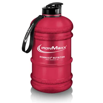 IronMaxx WATER GALLON Frosted Red, Inhalt 2200 ml