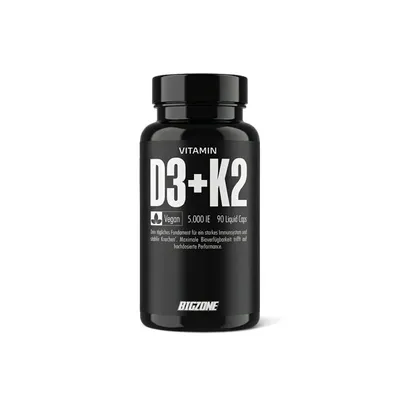 BigZone VITAMIN D3+K2, 90 Liquid Caps