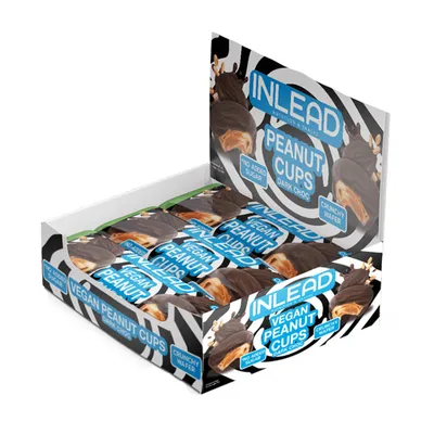 Inlead VEGAN PEANUT CUPS LOW SUGAR, Dark Choc, 15x 50 g