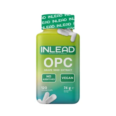 Inlead OPC GRAPE SEED EXTRACT, 120 Veggie Caps