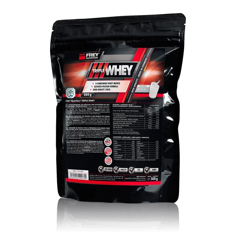 TRIPLE WHEY Neutral (ohne Süßungsmittel) / 500g Beutel