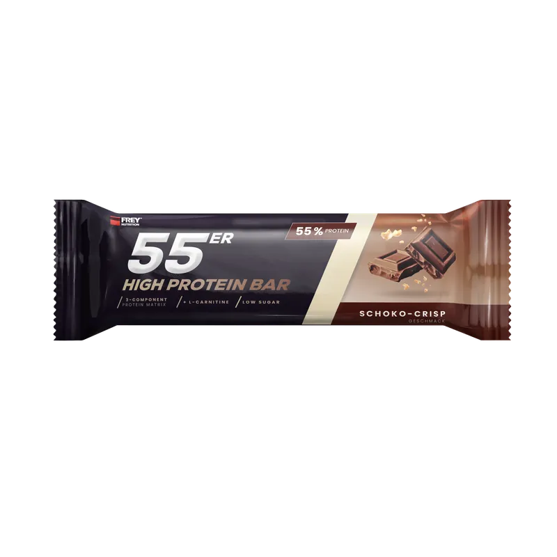 55ER - HIGH PROTEIN BAR Schoko-Crisp / 1 x 50g Riegel