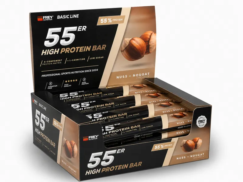 55ER - HIGH PROTEIN BAR Nuss-Nougat / 20 x 50g Riegel