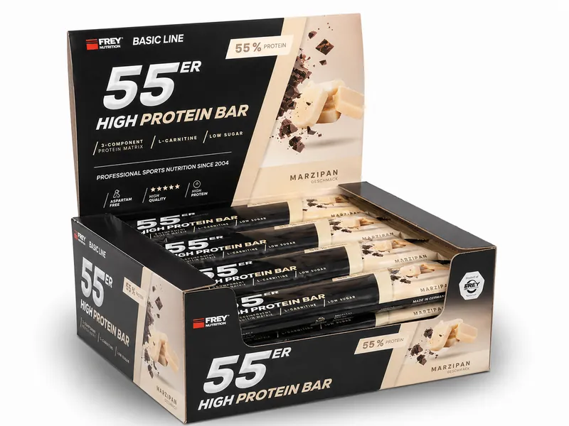 55ER - HIGH PROTEIN BAR Marzipan / 20 x 50g Riegel