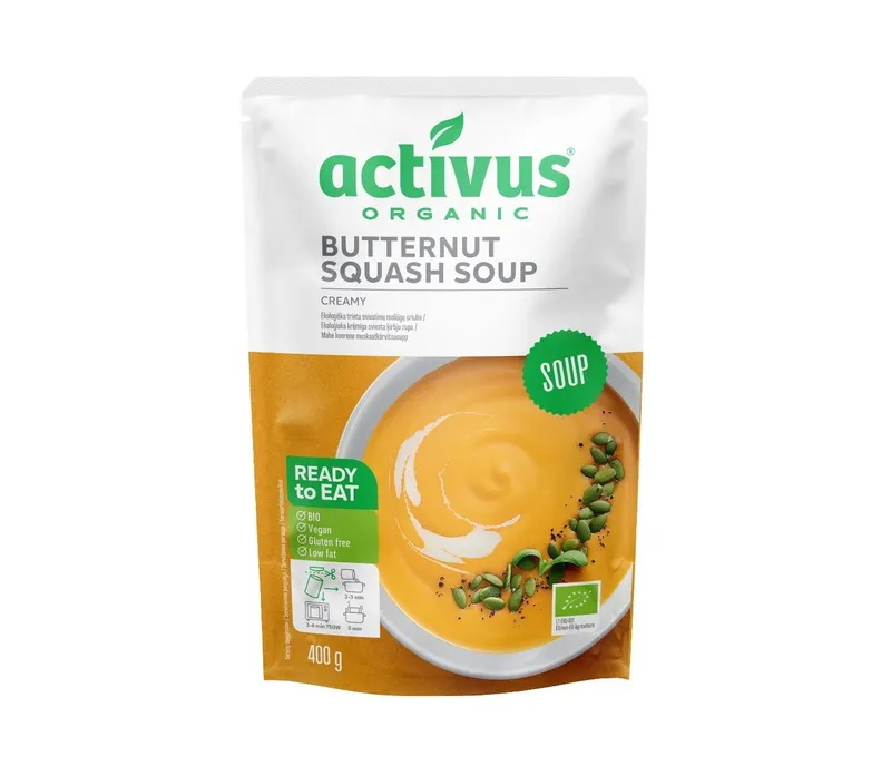 Organic Butternut squash creamy soup - Auga 10 x 400 g Auga 10 x 400 g