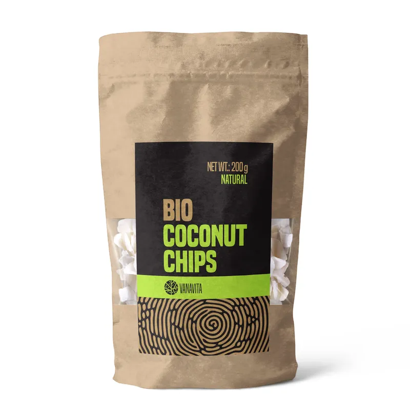 Natürliche Bio-Kokosnusschips - VanaVita