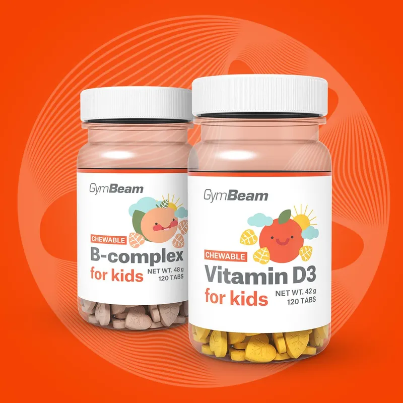 Vitamin D3 Kautabletten für Kinder (400 IU) - GymBeam
