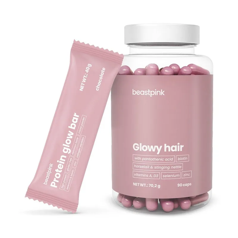 GymBeam BeastPink Glowy Hair - BeastPink – BeastPink 90 Kapseln