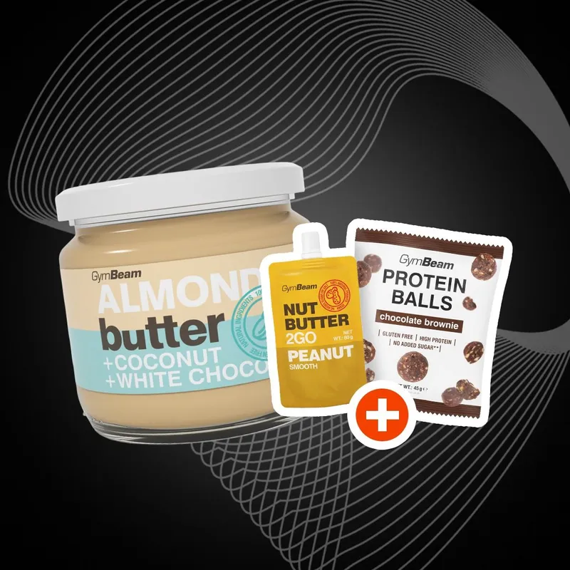 Mandelbutter mit Kokosnuss und weißer Schokolade - Gymbeam