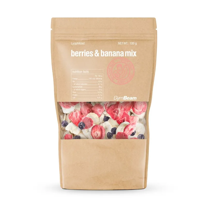 Lyophilisierte Beeren- und Bananenmischung - GymBeam
