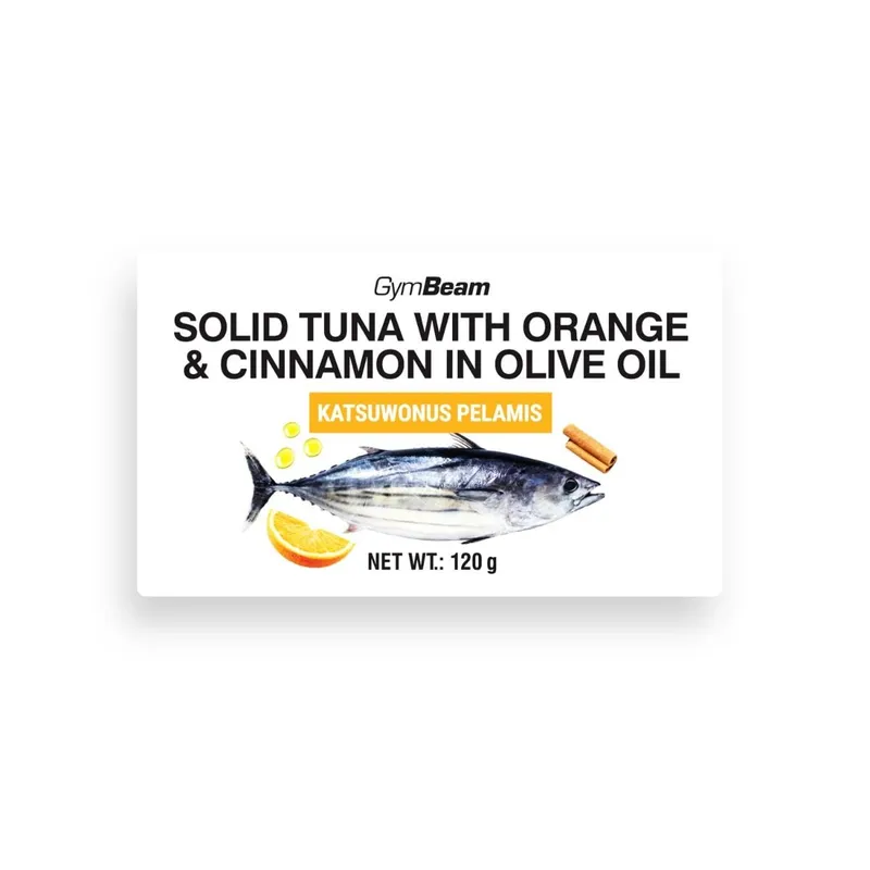 GymBeam Food Thunfisch in Olivenöl mit Orange und Zimt - GymBeam – GymBeam 120 g