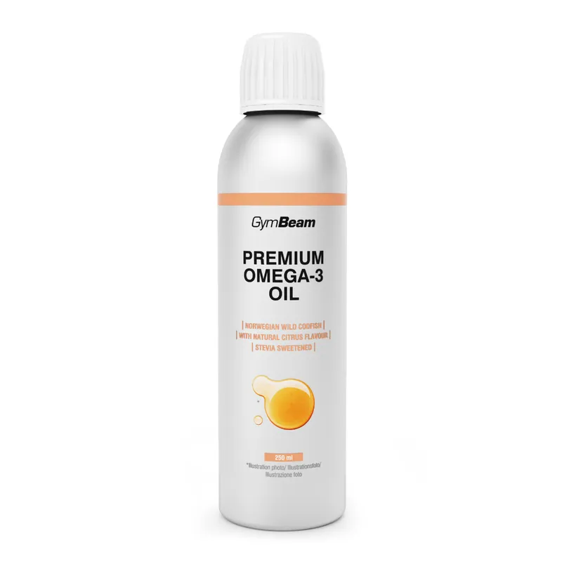 Premium Omega 3 flüssiges Fischöl mit Zitrusgeschmack - GymBeam