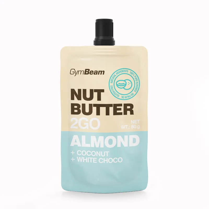 Nussbutter 2GO - Mandelbutter mit Kokosnuss und weißer Schokolade - GymBeam