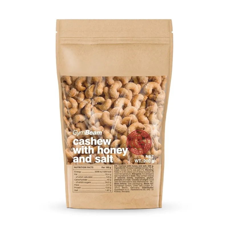 Karamellisierte Cashews mit Honig und Salz - GymBeam
