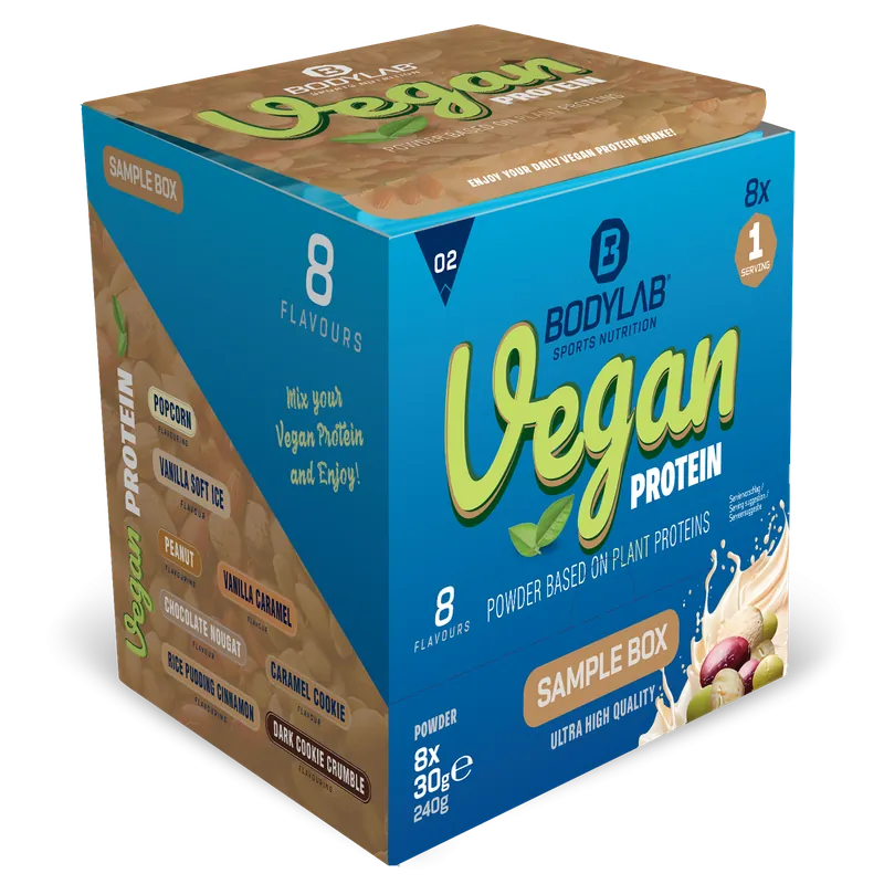BODYLAB Vegan Protein Probierboxen (8 Proben je 30g) Mixed Box 1 – 30 g