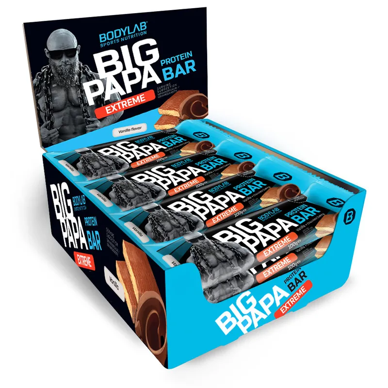 BODYLAB BIG PAPA 50% Protein Bar Extreme (12x100g) Schokolade-Toffee – 1200 g